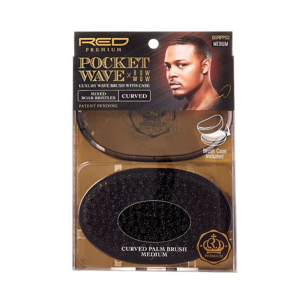 RED PREMIUM POCKET WAVE BRUSH-MEDIUM