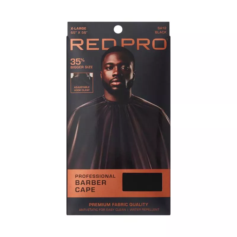 RED PRO PROFESSIONAL BARBER CAPE – EXTRA LARGE, WATER-RESISTANT & ANTI-STATIC