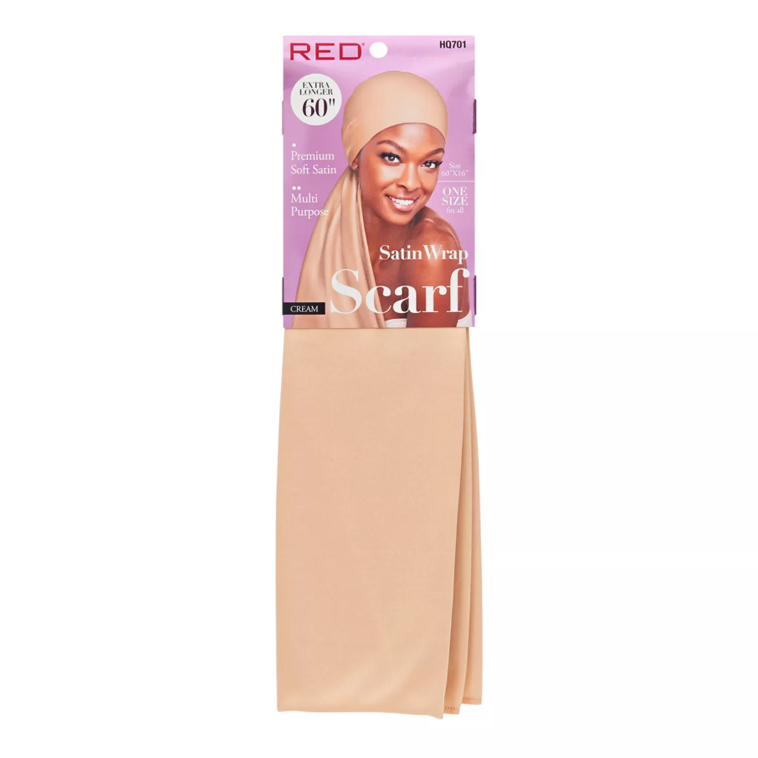 Red Satin Wrap Scarf