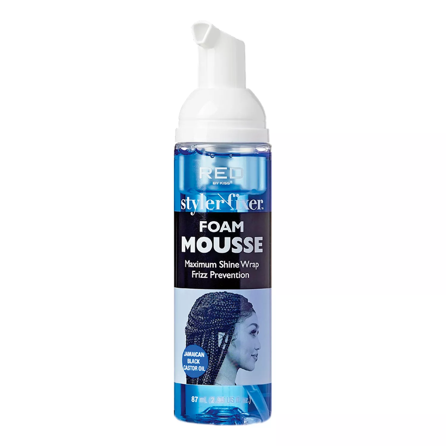 Red Styler Fixer Foam Mousse Maximum Shine Wrap Frizz Prevention 2.95oz/87ml