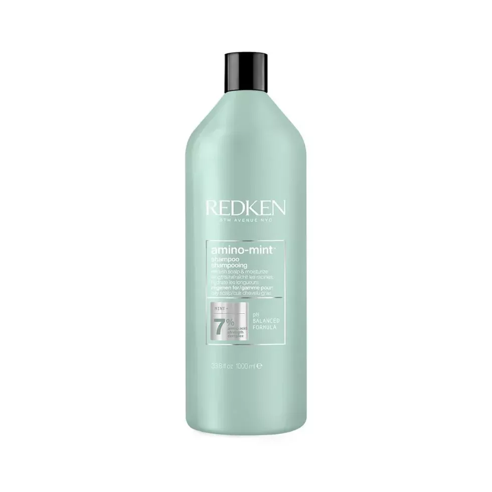 Redken Amino Mint Scalp Shampoo 1000ml | Clarifying Shampoo for Oily Scalp