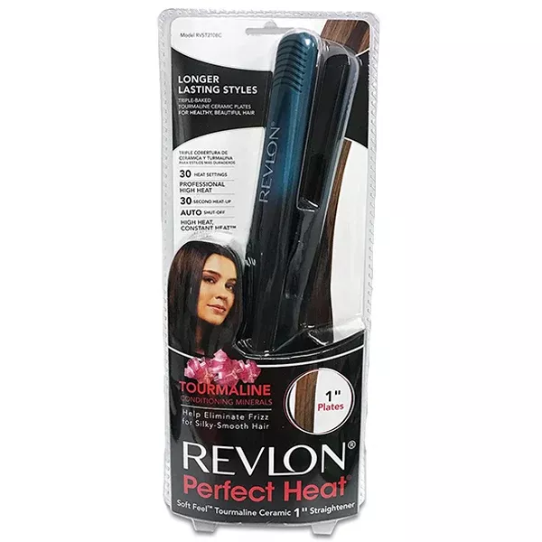 Revlon #RVST2108C Perfect Heat Tourmaline Ceramic Soft Feel 1" Straightener