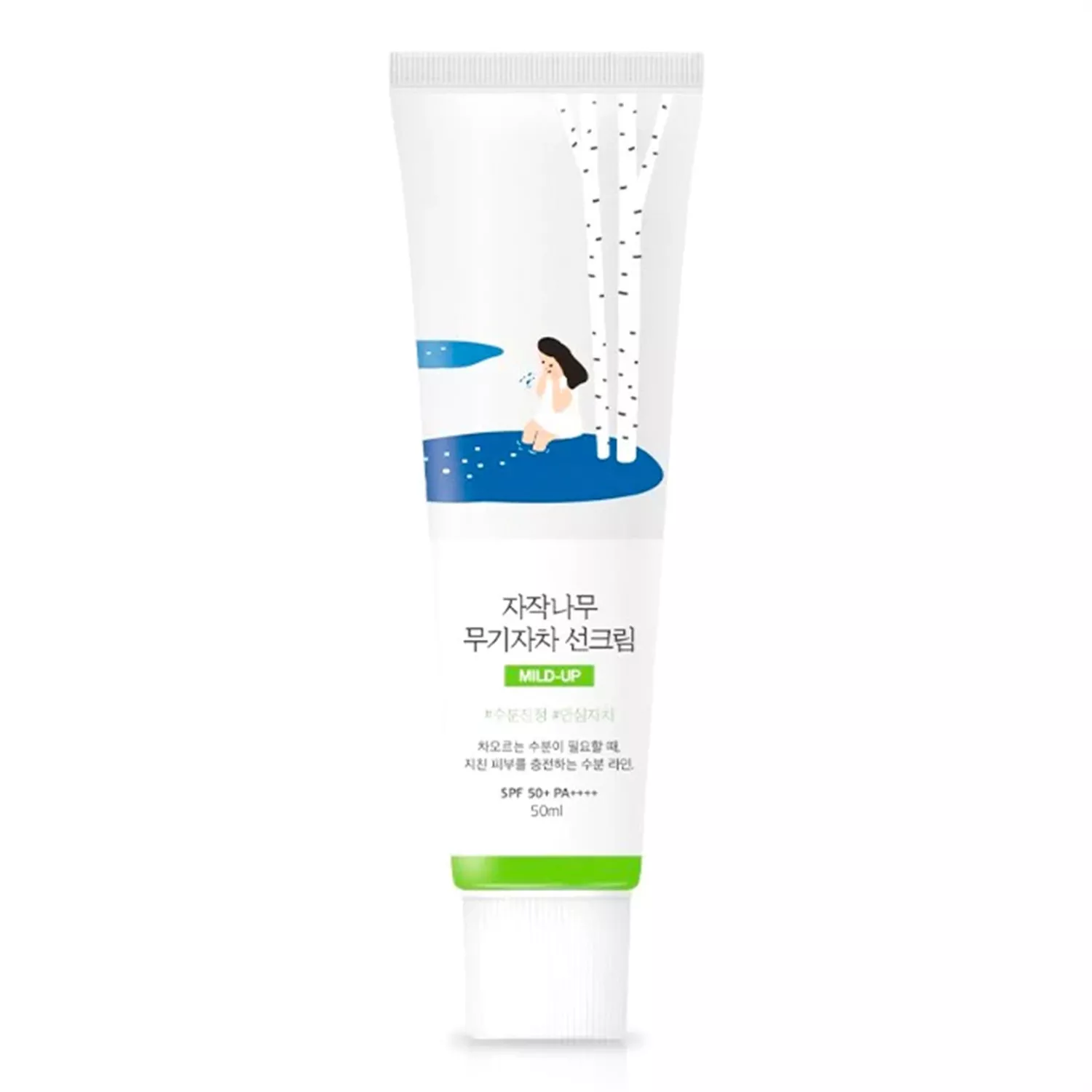 Round Lab Birch Moisturizing Mild Up Sunscreen SPF50+ 1.69oz/ 50ml