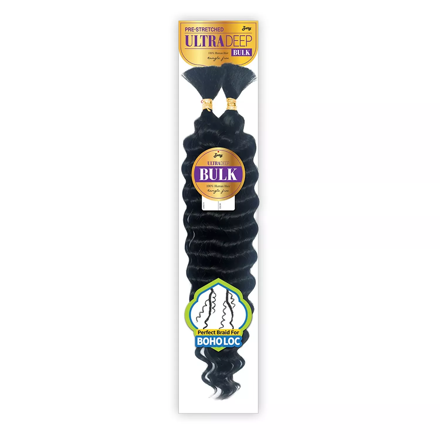 Royal Zury Human Hair Braids Pre-Stretched Ultra Deep Bulk 14"