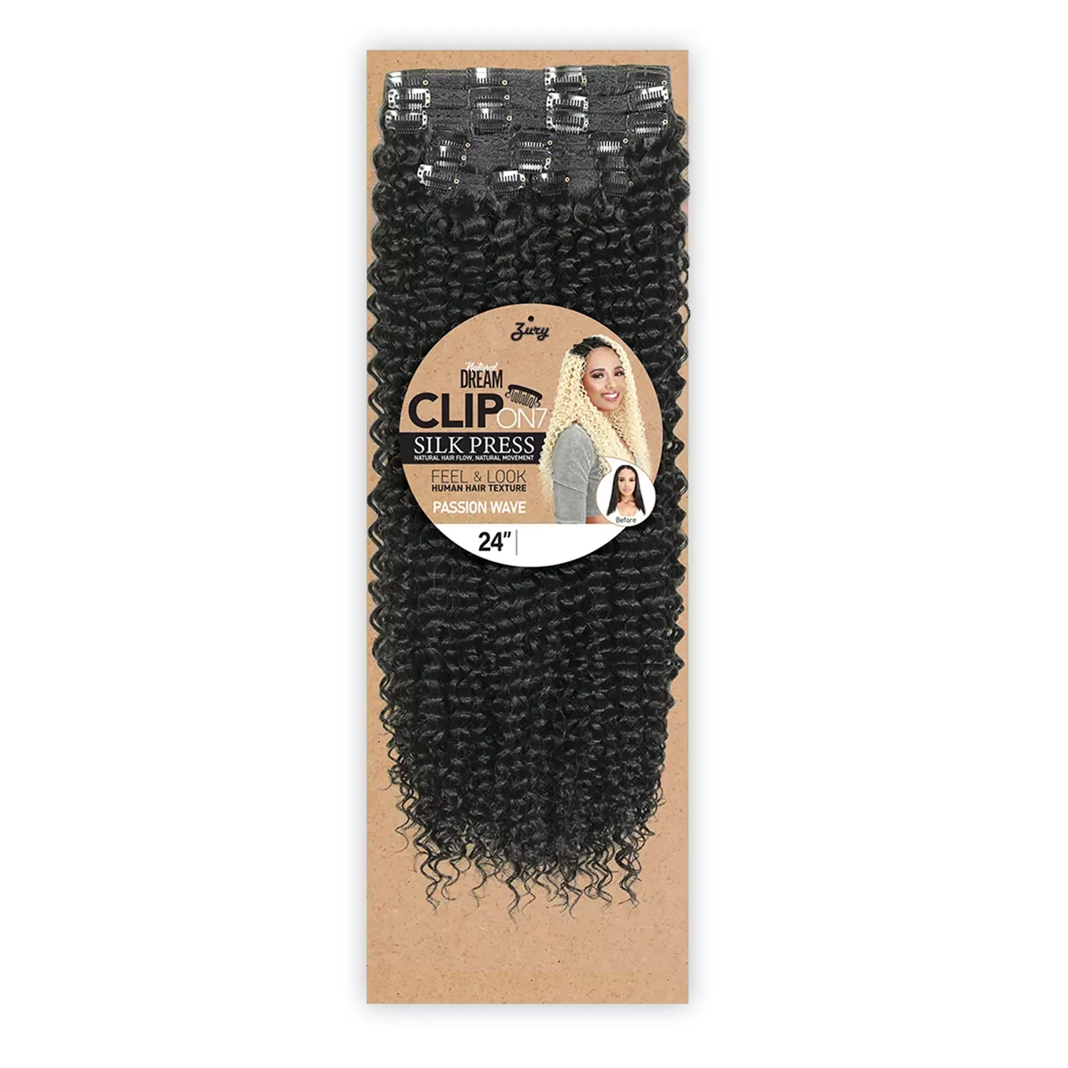 Royal Zury Weave Natural Dream Clip On 7Pcs Passion Wave 24"
