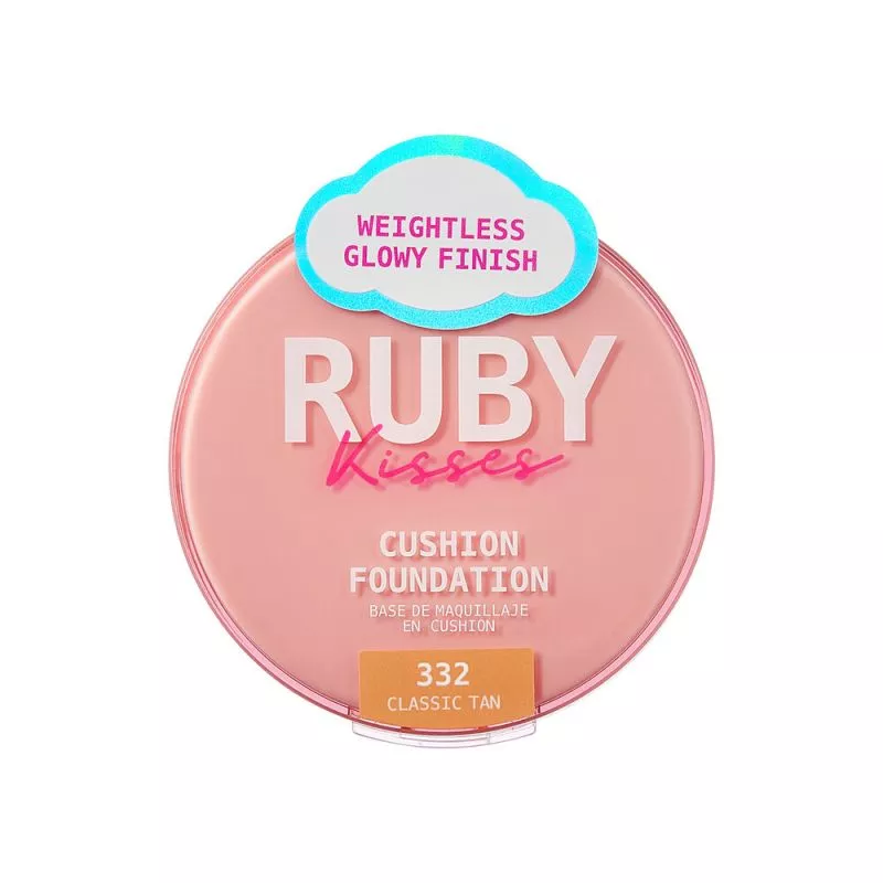 RUBY KISSES CUSHION FOUNDATION COMPACT - FULL COVERAGE WITH SKINCARE BENEFITS