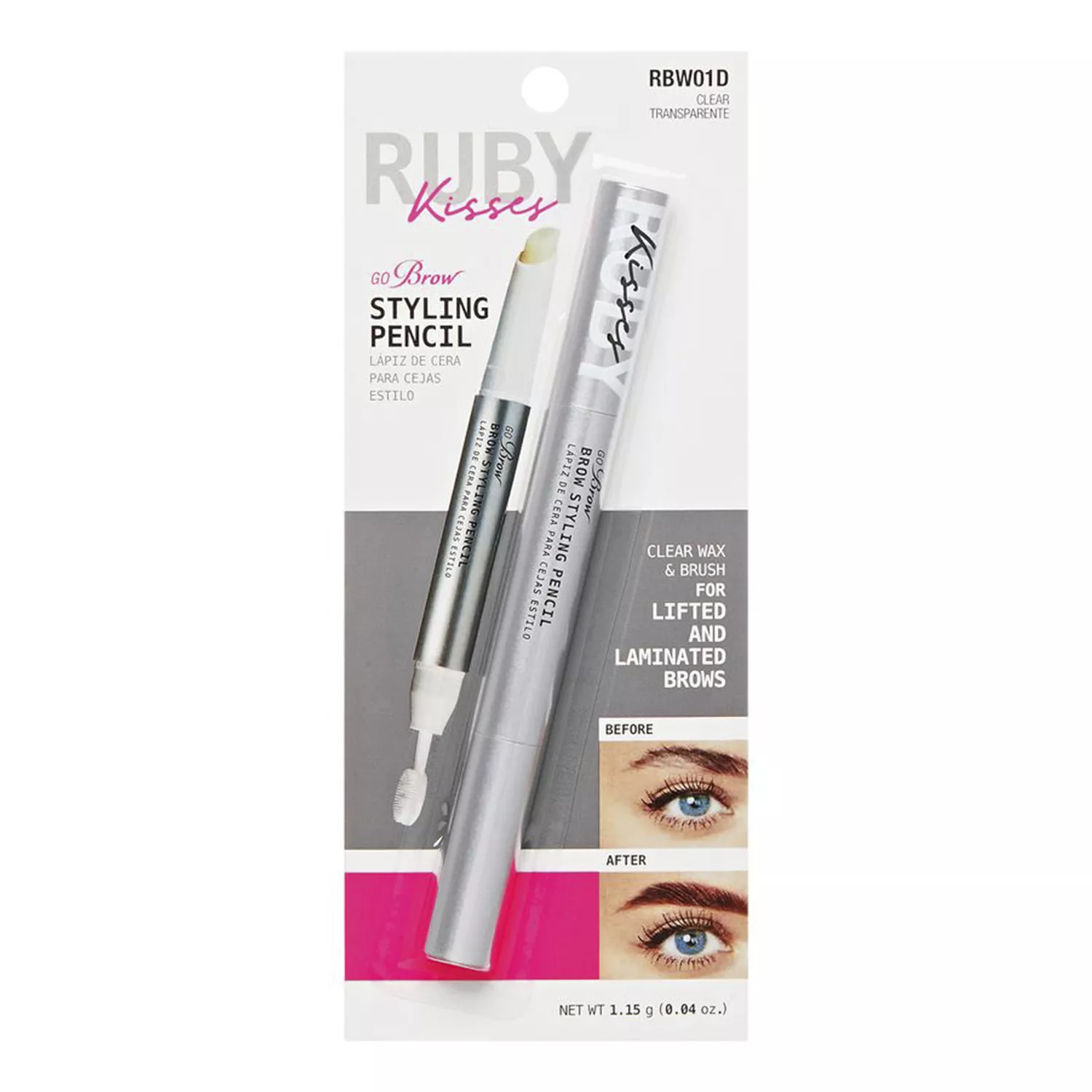 Ruby Kisses Go Brow Styling Pencil Clear 0.04oz/ 1.15g
