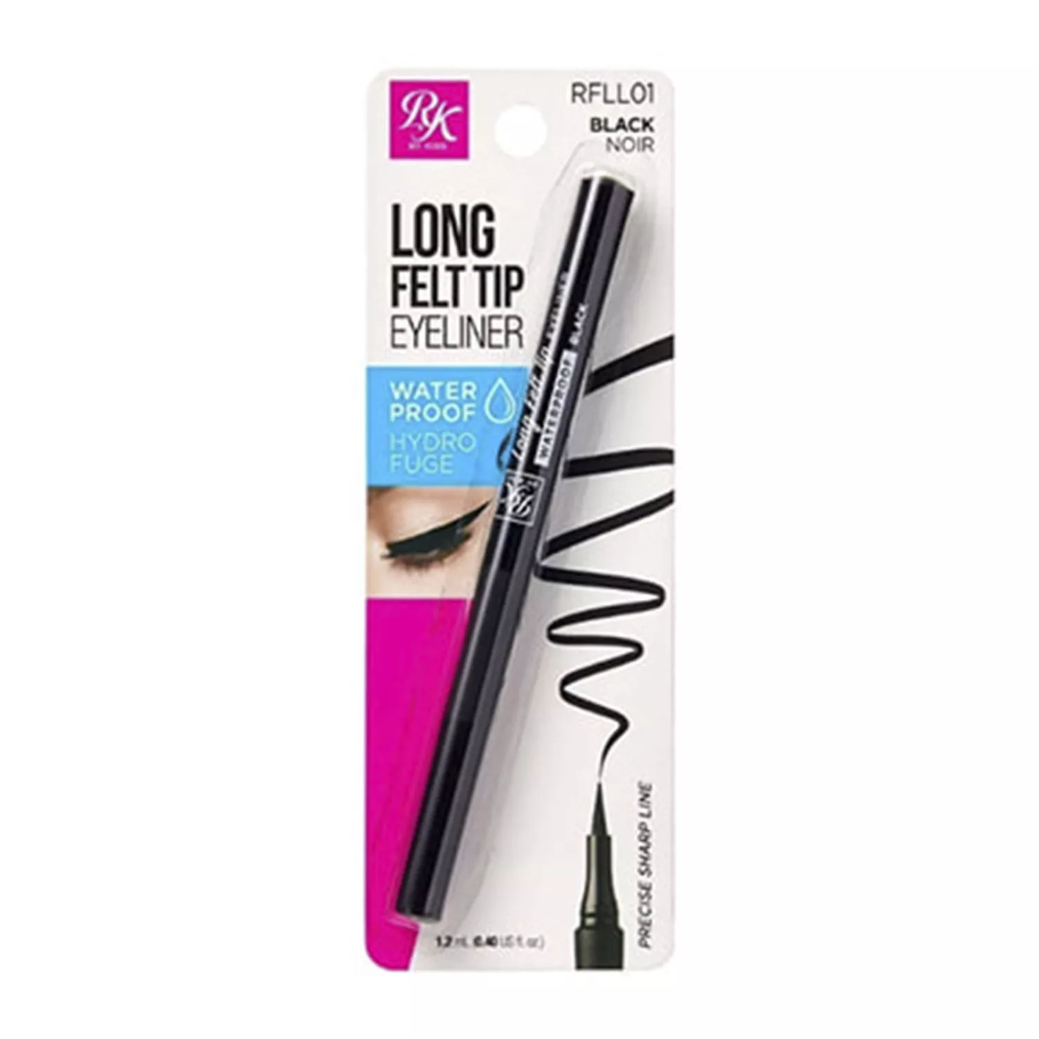 Ruby Kisses Long Felt Tip Eyeliner Black 0.04oz/1.2ml
