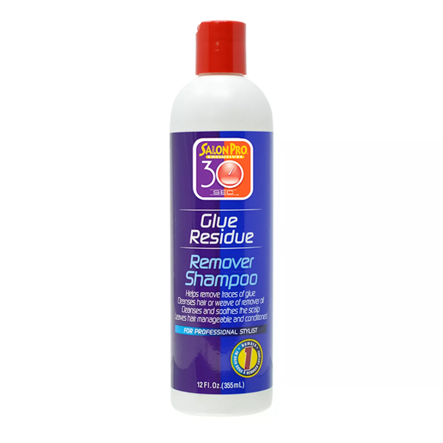 Salon Pro 30 Sec Glue Residue Remover Shampoo 12oz/ 355ml