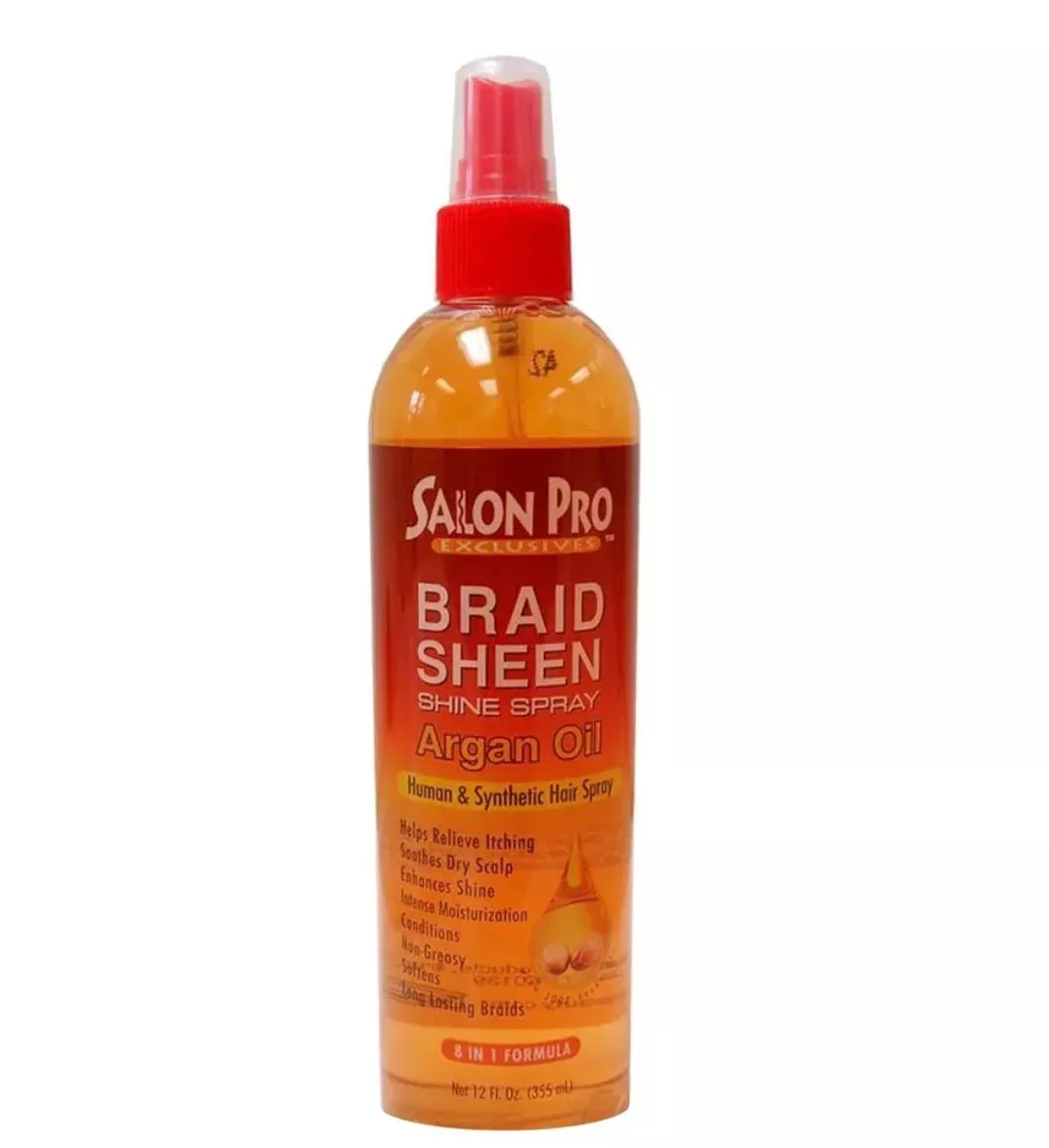 Salon Pro Argan Oil Braid Sheen Spray (12 oz)