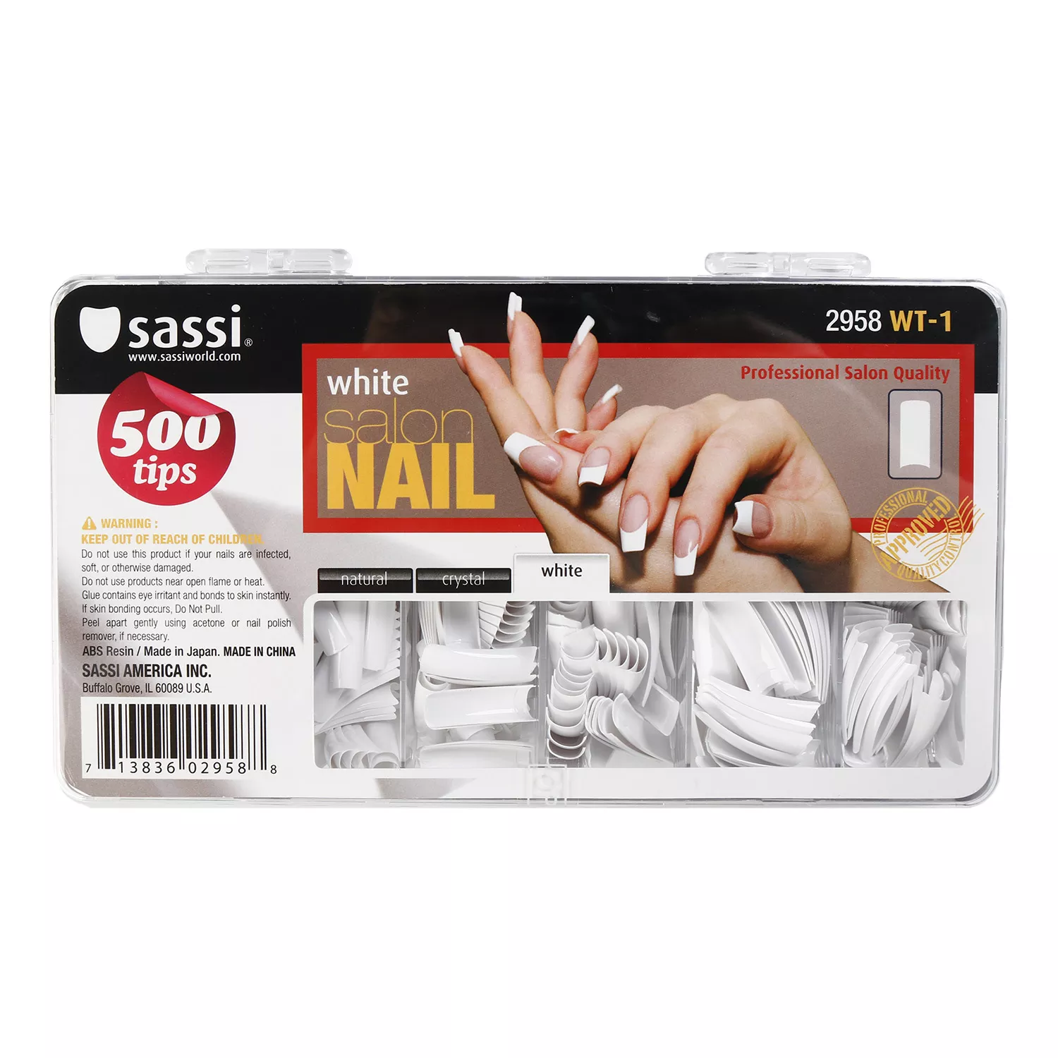 Sassi 500 Tips Whitel Salon Nail