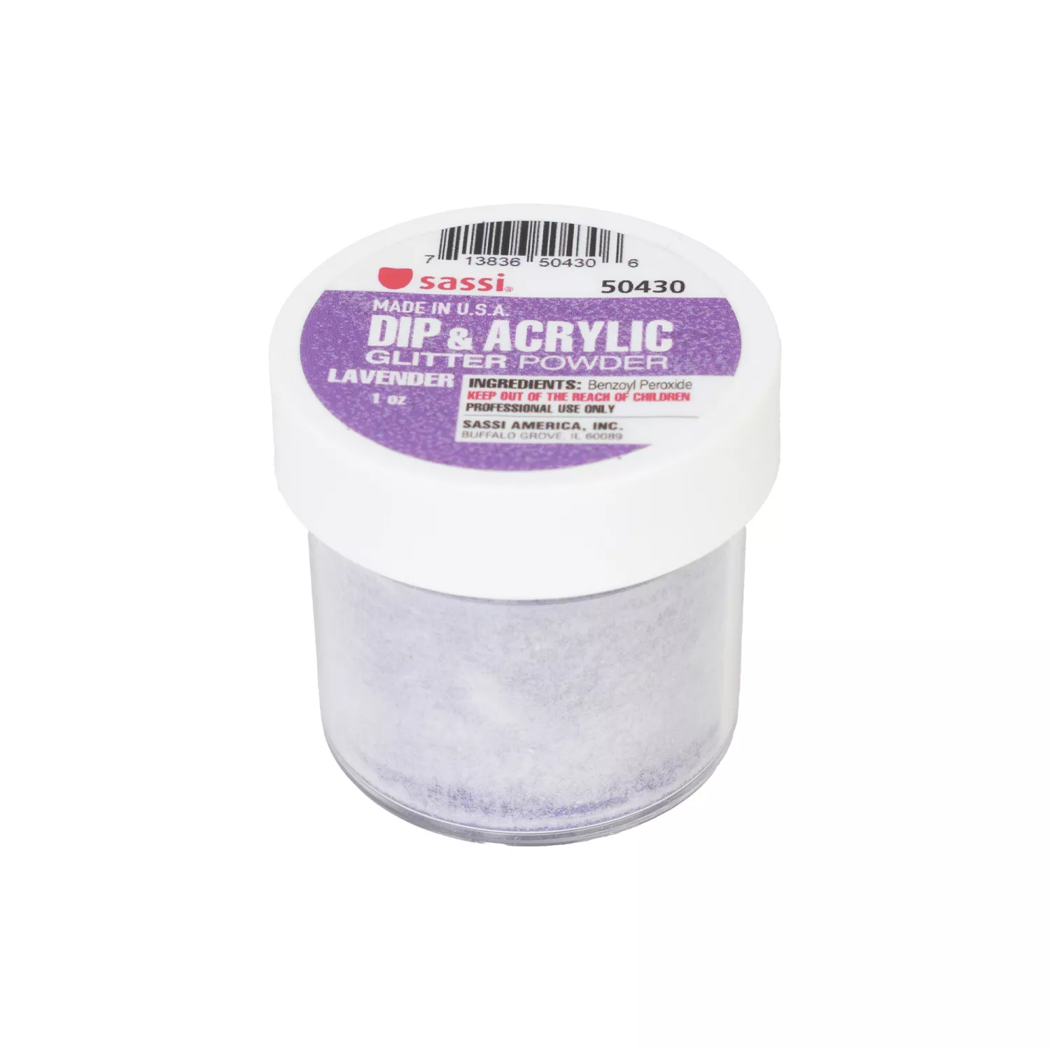 Sassi Dip and Acrylic Color Glitter Powder 1oz