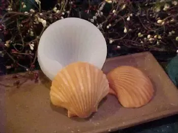 Scallop Sea Shell Small Soap 1 Cavity Silicone Mold 2011