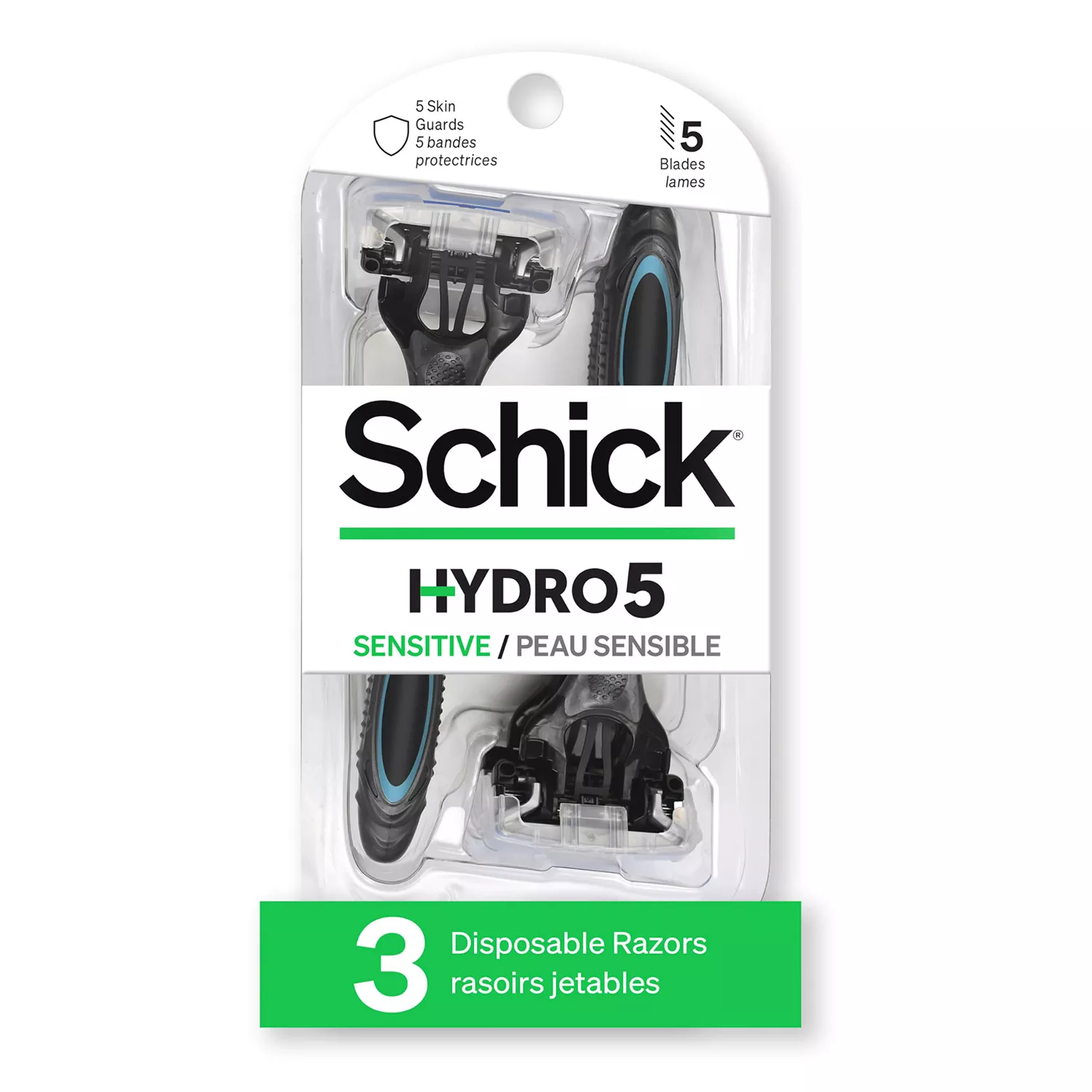 Schick Hydro5 Sensitive Peau Sensible Disposable Razors 3ct