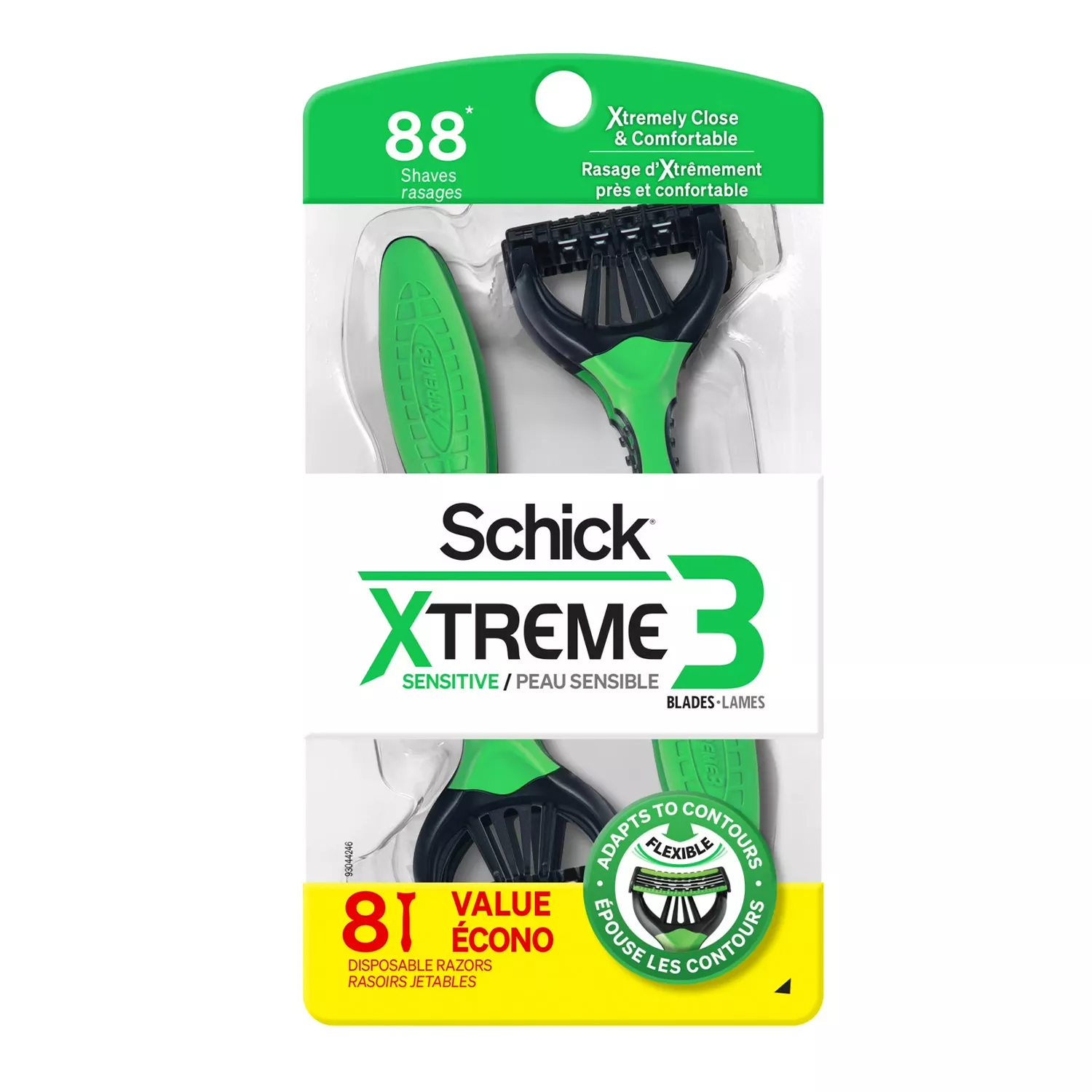 Schick Xtreme 3 Sensitive Peau Sensible Disposable Razors 8ct