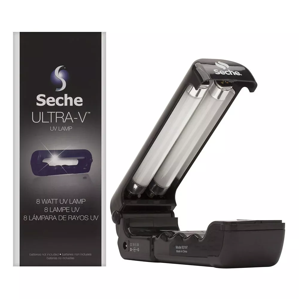 Seche Ultra-V UV Lamp – Lightweight Hand Held – Batteries Not Included 8-Watt UV Lamp