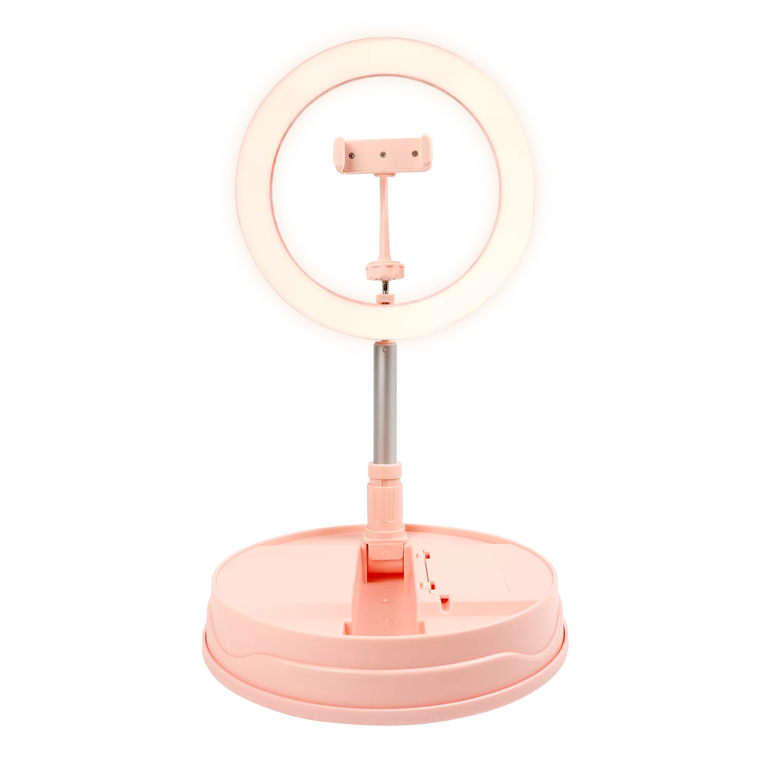 Selfie LED Ring Light with Table Stand 3 Color Light Pink
