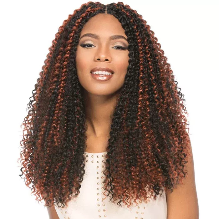 Sensationnel African Collection X-Pression Pre-Looped Crochet Braid - ISLAND CURL 14"