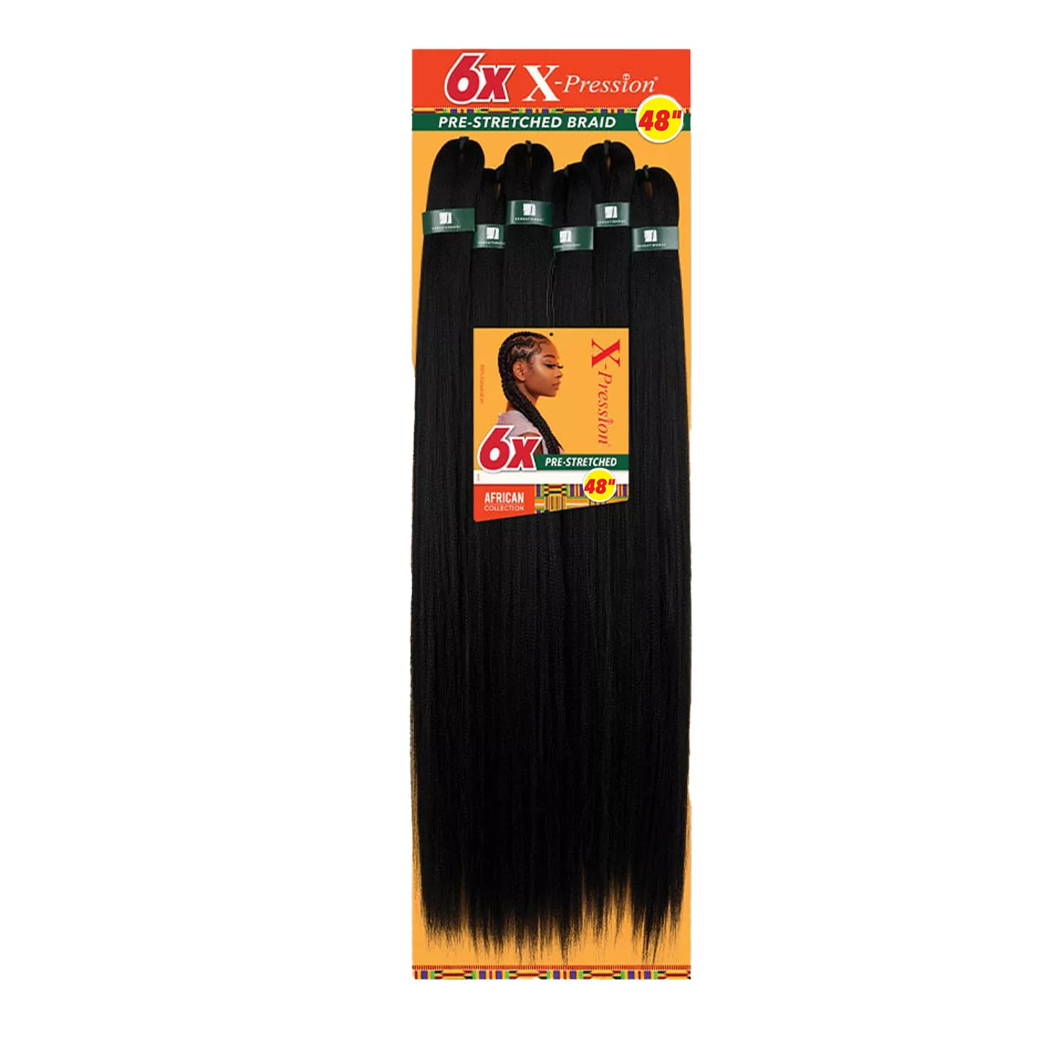 Sensationnel Braids African Collection 6X X-Pression Pre-Stretched Braid 48"