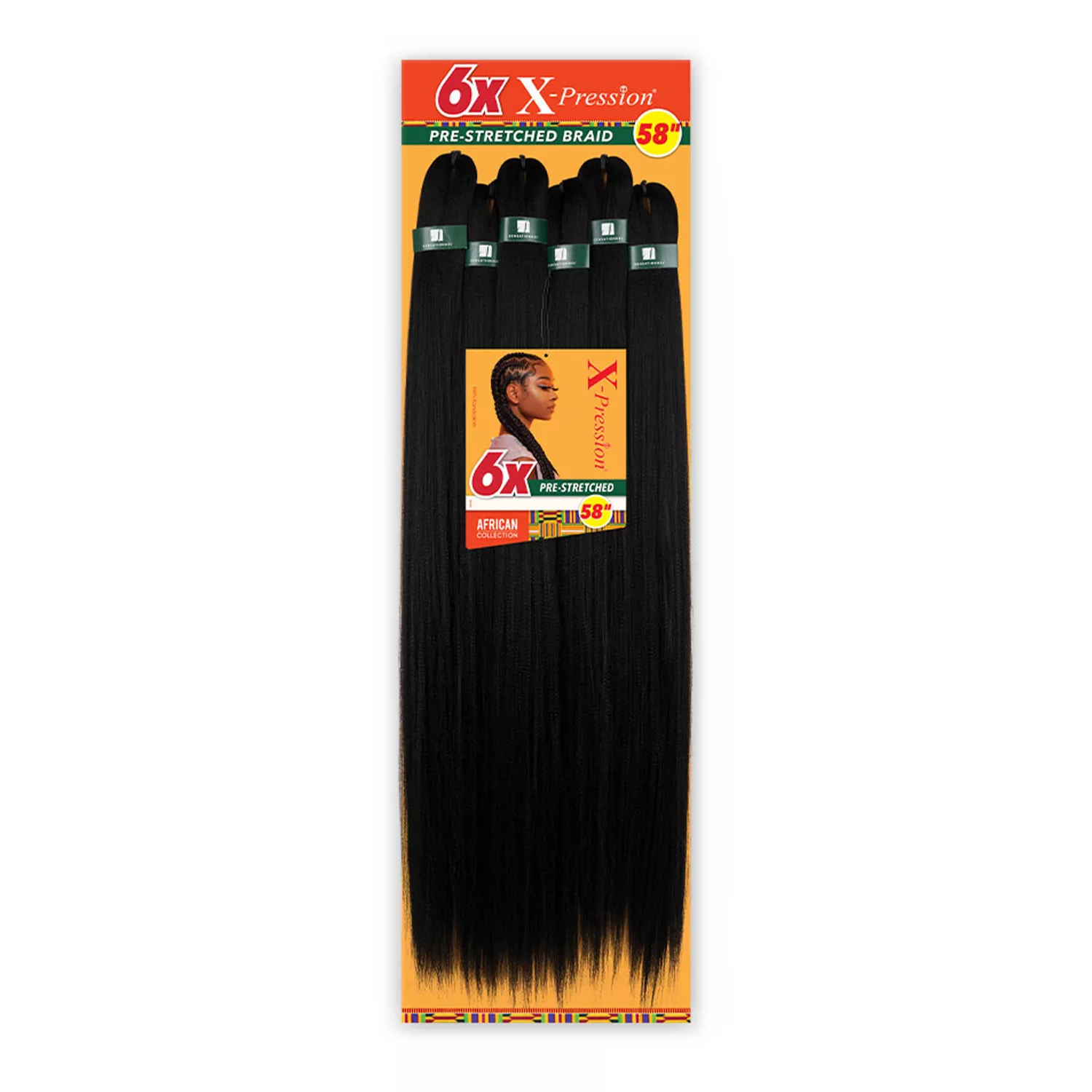 Sensationnel Braids African Collection 6X X-Pression Pre-Stretched Braid 58"