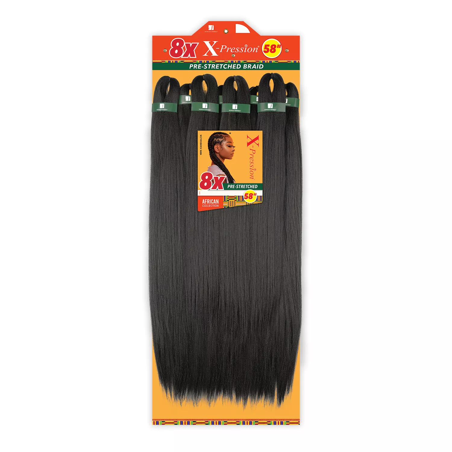Sensationnel Braids African Collection 8X X-Pression Pre-Stretched Braid 58"