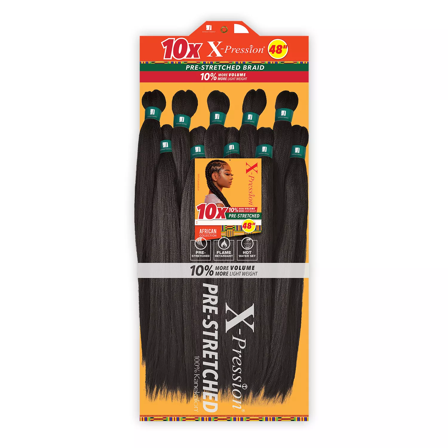 Sensationnel Braids X-Pression 10X Pre-Stretched Braid 48"