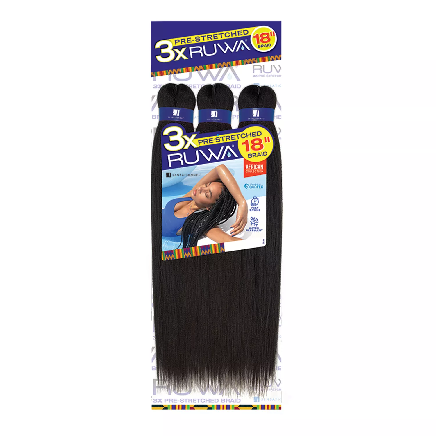 Sensationnel Braids X-Pression 3X Ruwa Pre-Stretched Braid 18"