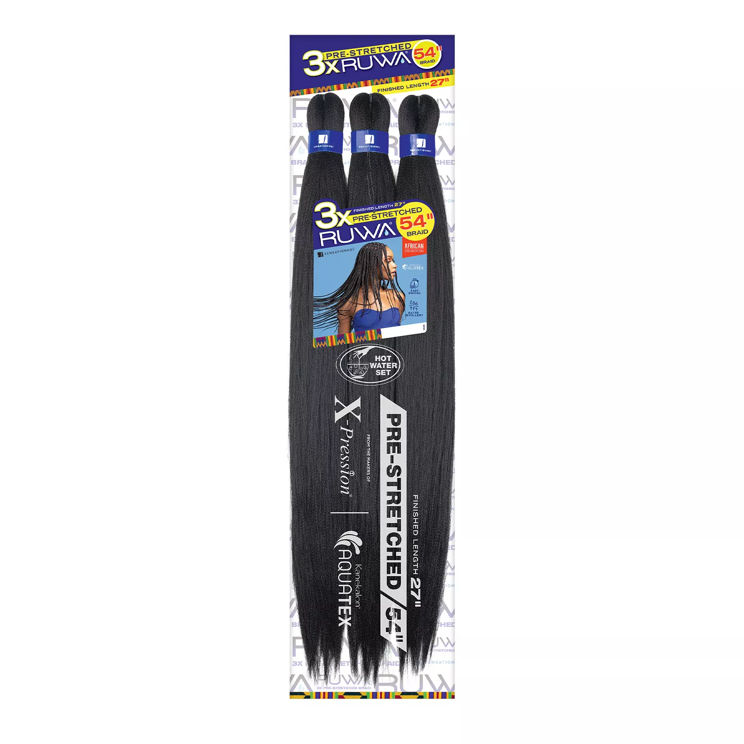 Sensationnel Braids X-Pression 3X Ruwa Pre-Stretched Braid 54"