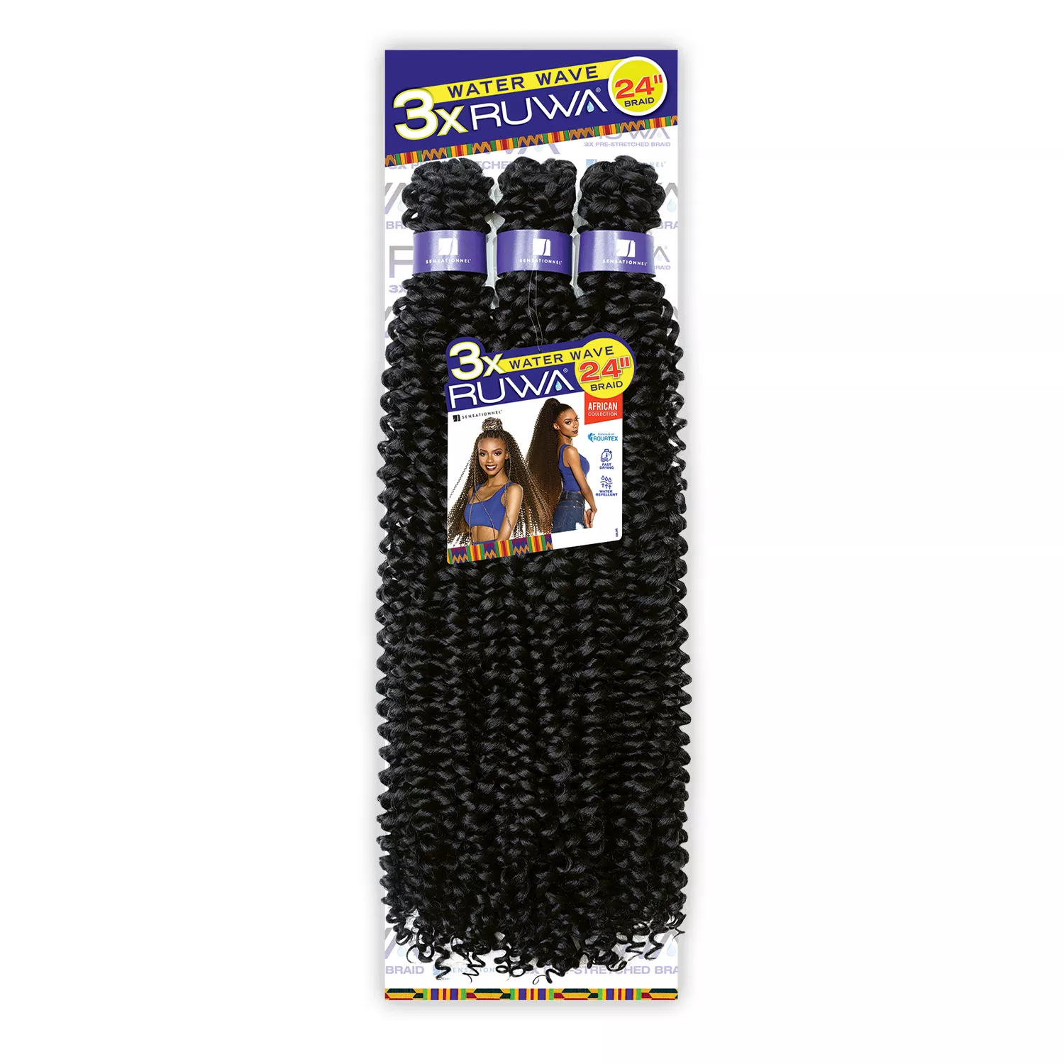 Sensationnel Braids X-Pression 3X Ruwa Pre-Stretched Water Wave 24"