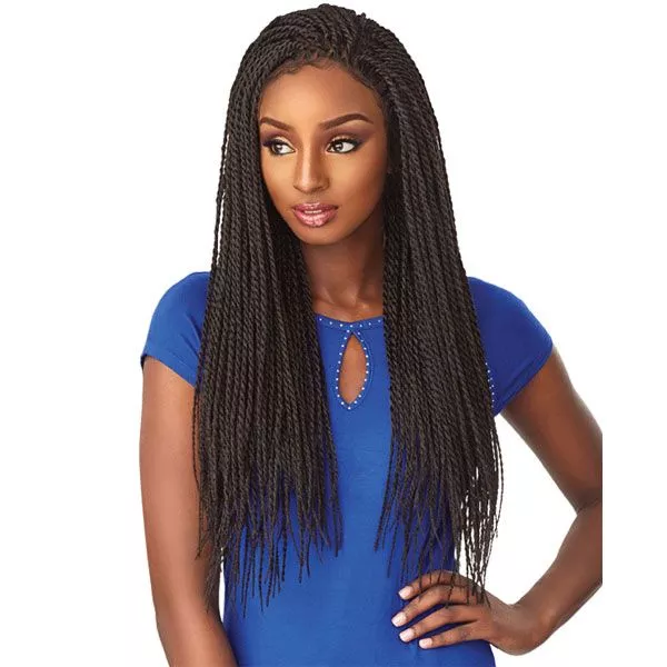 SENSATIONNEL CLOUD 9 4 "x4 " PART SWISS LACE FRONT WIG - SENEGAL TWIST