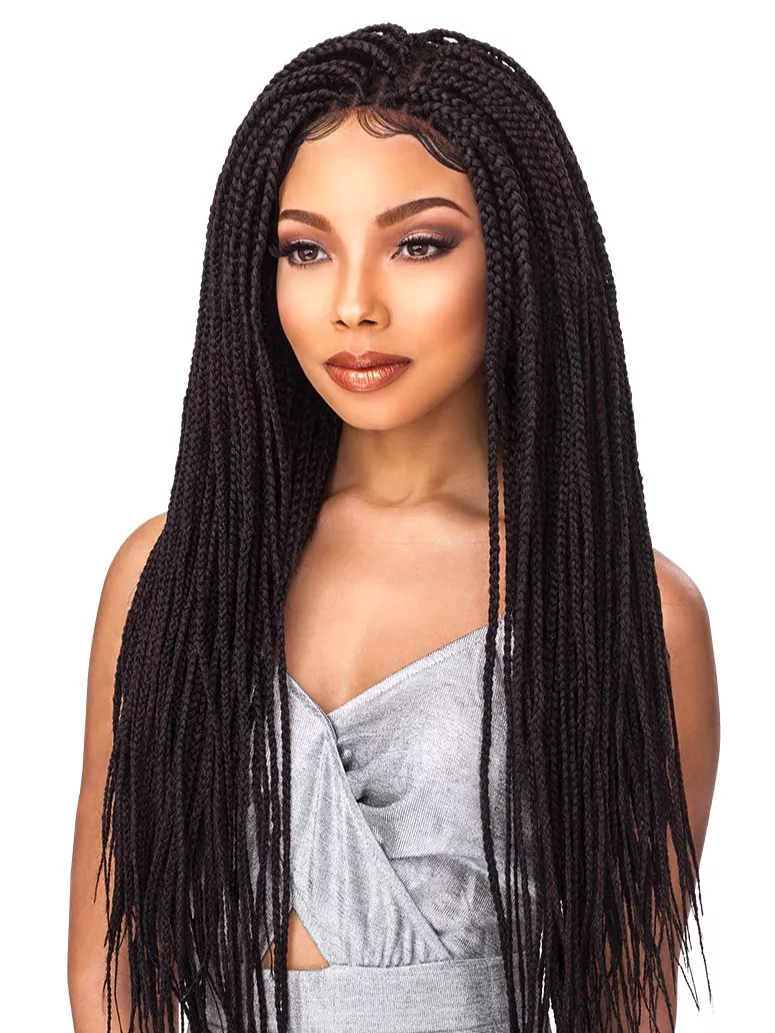 SENSATIONNEL CLOUD 9 4"x4" PART SWISS LACE WIG - BOX BRAID SMALL