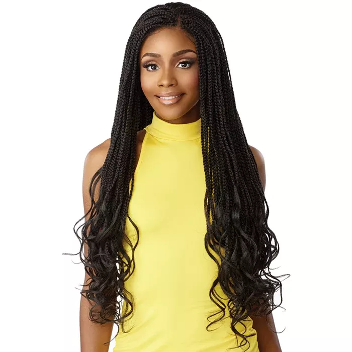 Sensationnel Cloud 9 Glueless HD 4X4 Braided Lace Front Wig - BOX FRENCH CURL 30"