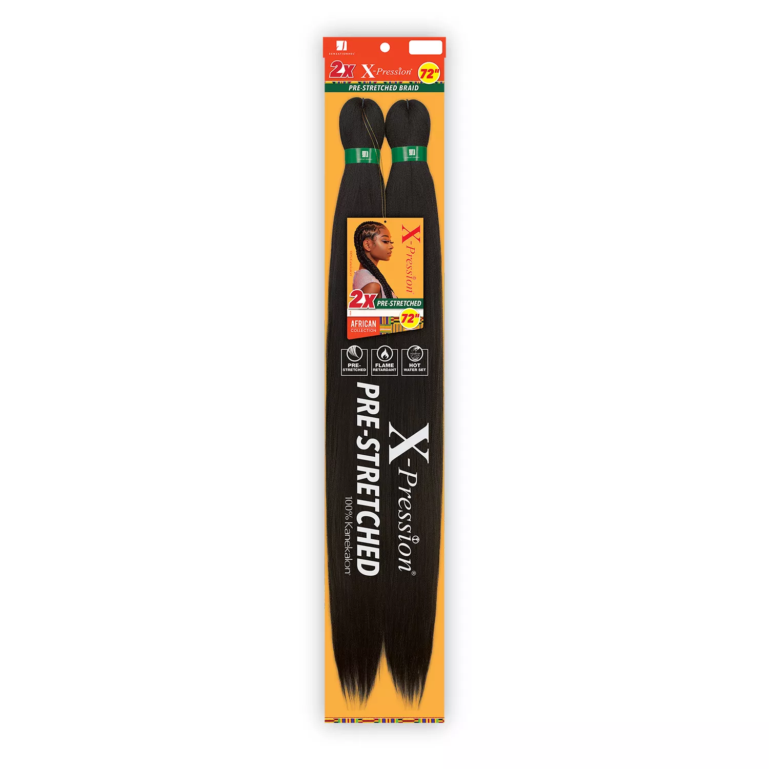 Sensationnel Crochet Braids African Collection 2X X-Pression Pre-Stretched Braid 72"