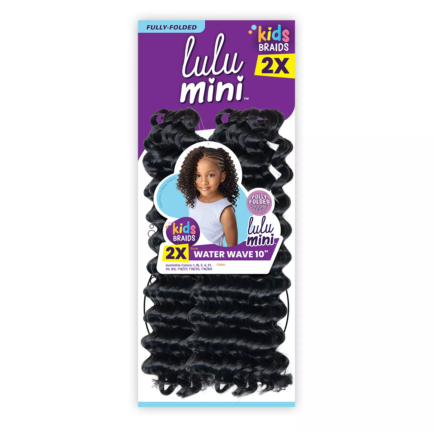 Sensationnel Crochet Braids Lulu Mini Fully Folded 2X Water Wave 10"