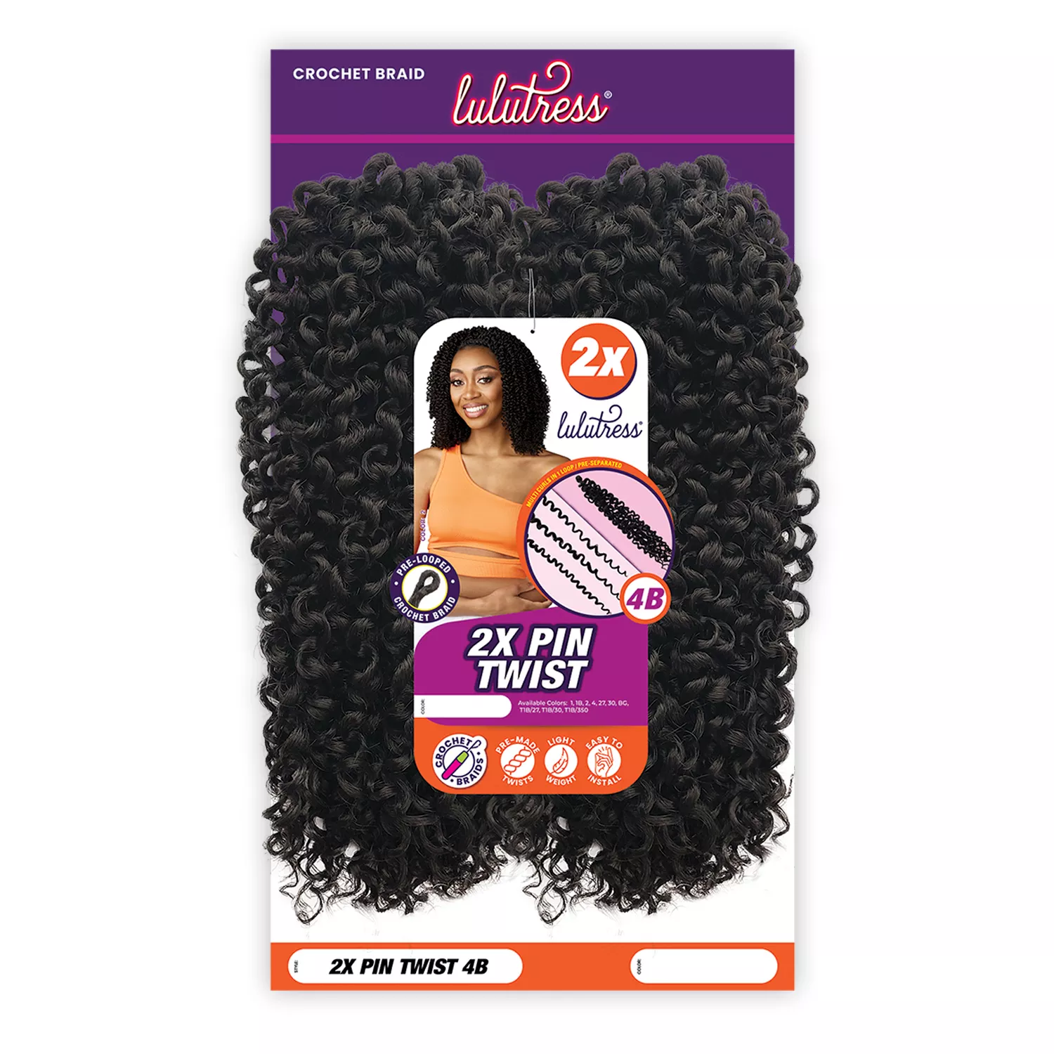 Sensationnel Crochet Braids Lulutress Pre-Looped 2X Pin Twist