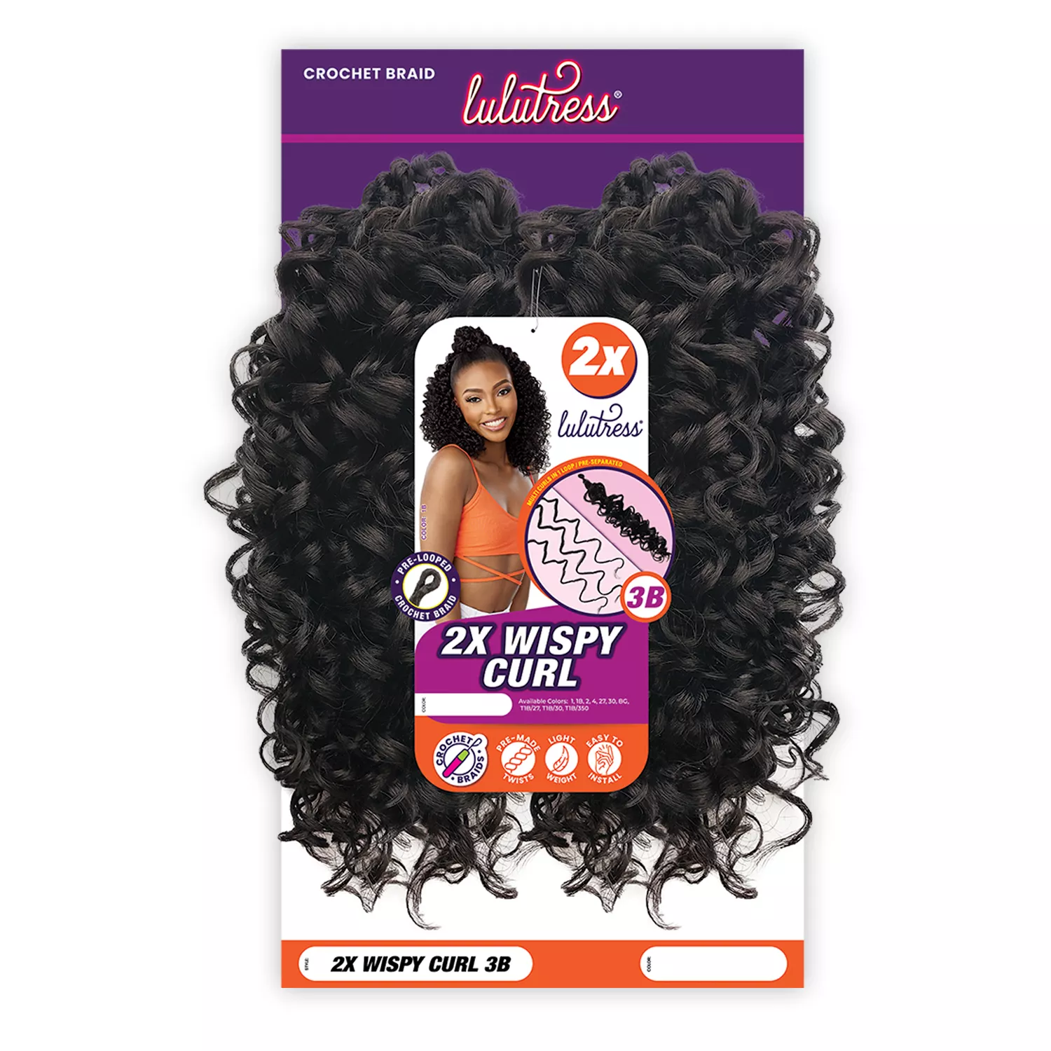 Sensationnel Crochet Braids Lulutress Pre-Looped 2X Wispy Curl