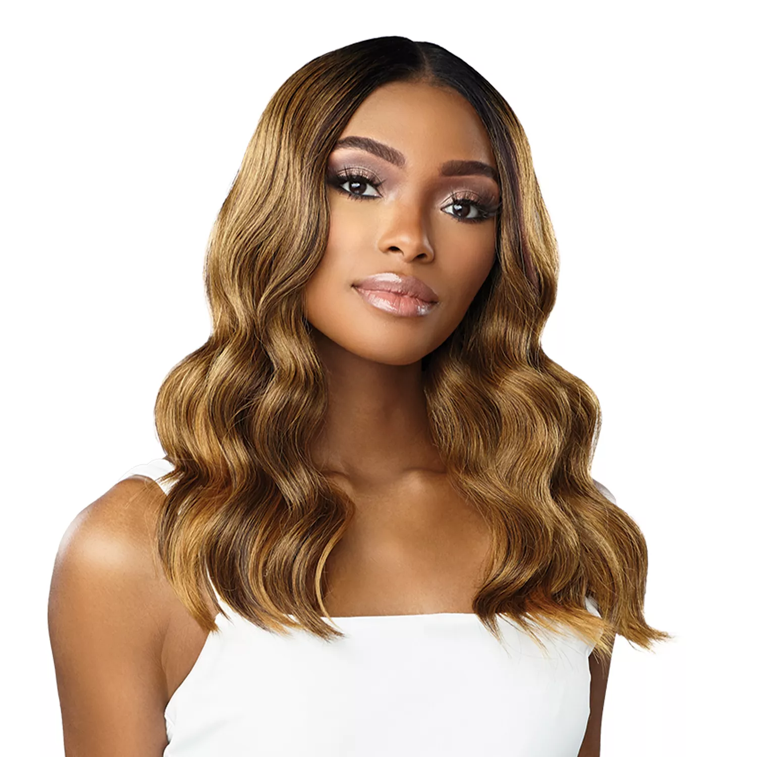 Sensationnel Human Hair Blend HD Lace Front Wig Butta Lace Beach Wave 20"