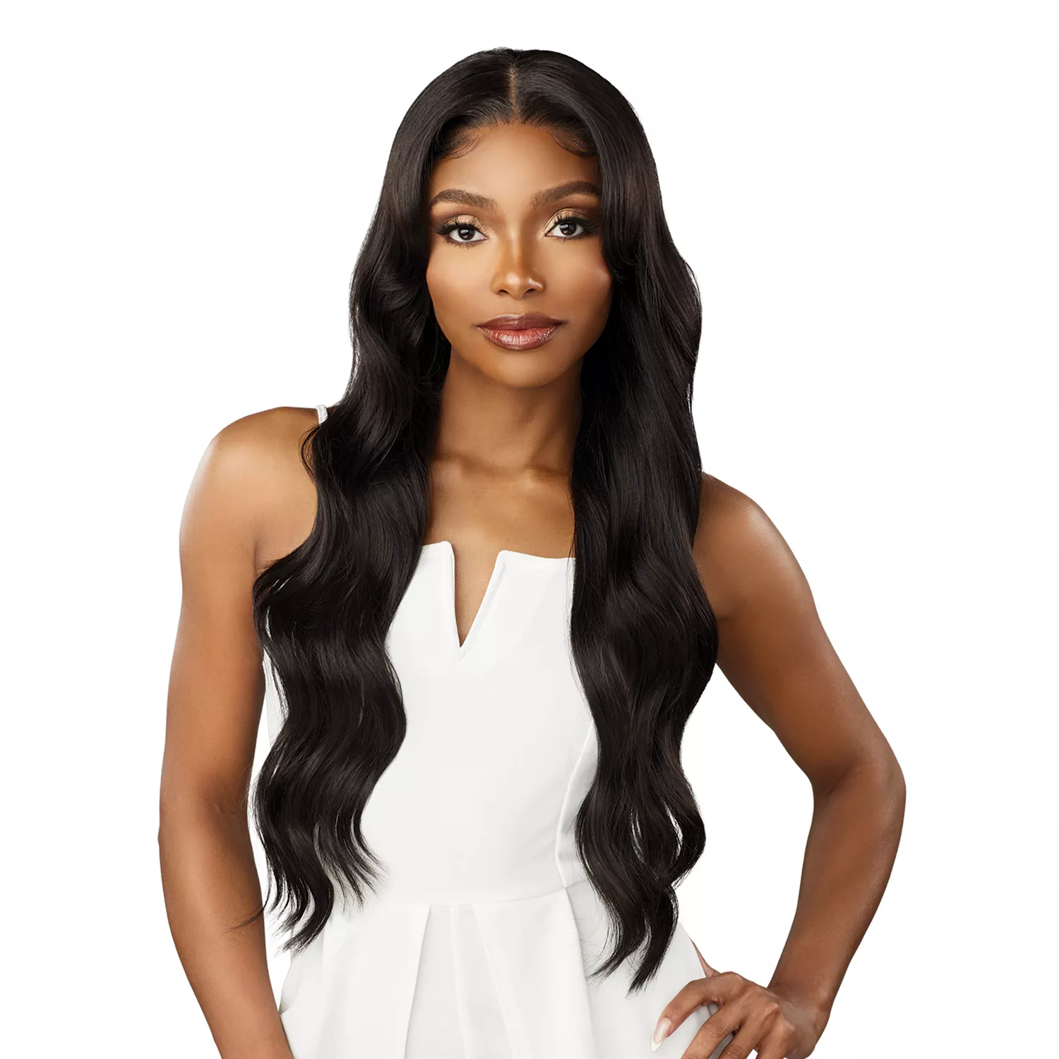 Sensationnel Human Hair Blend Lace Front Wig BareLace Glueless 360 13X5 Unit 4