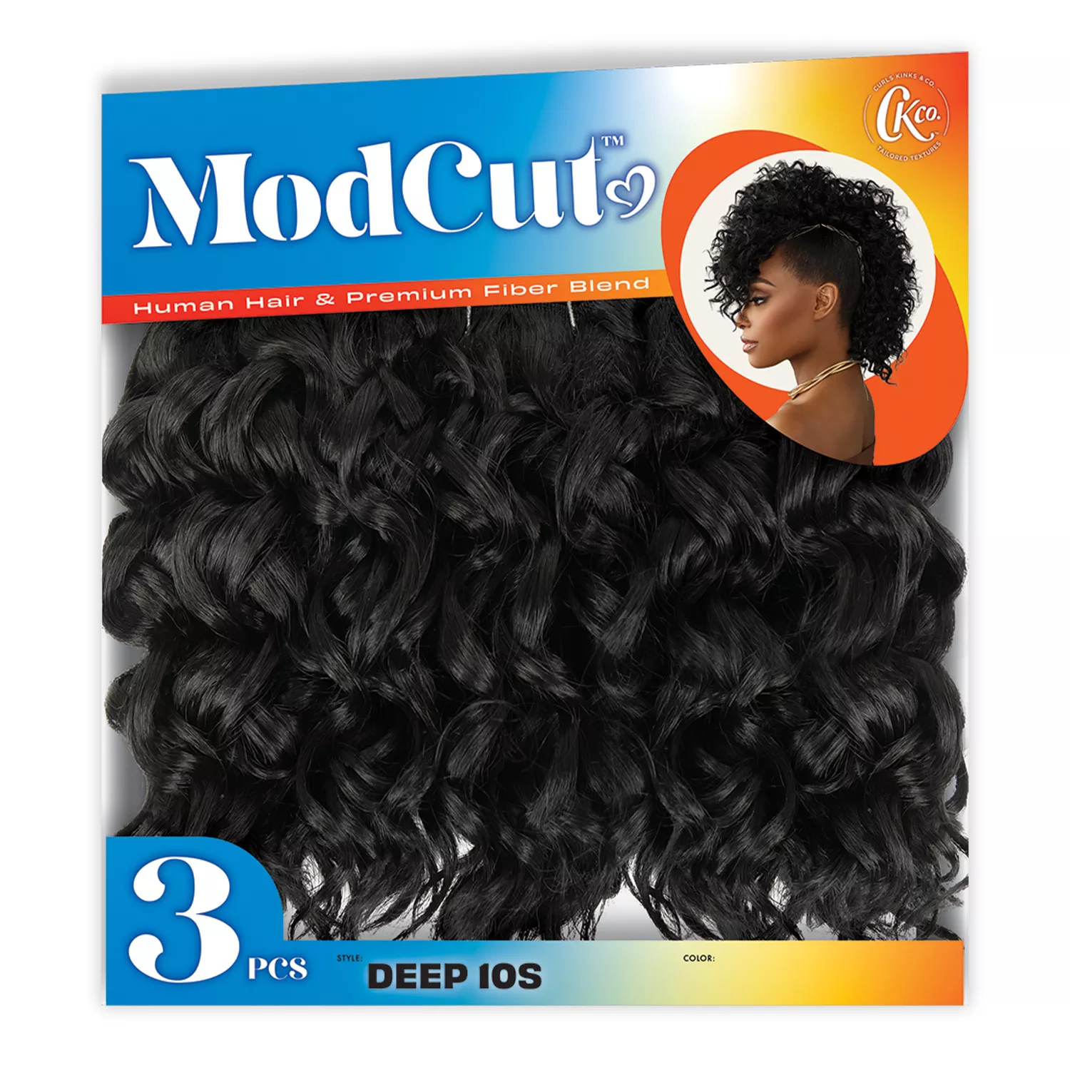 Sensationnel Human Hair & Premium Fiber Blend Weaves ModCut 3Pcs Deep 10S
