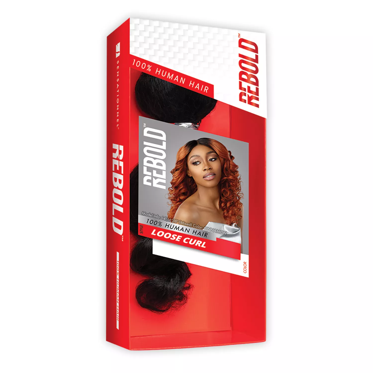 Sensationnel Human Hair Weave Rebold Loose Curl (10"-18")