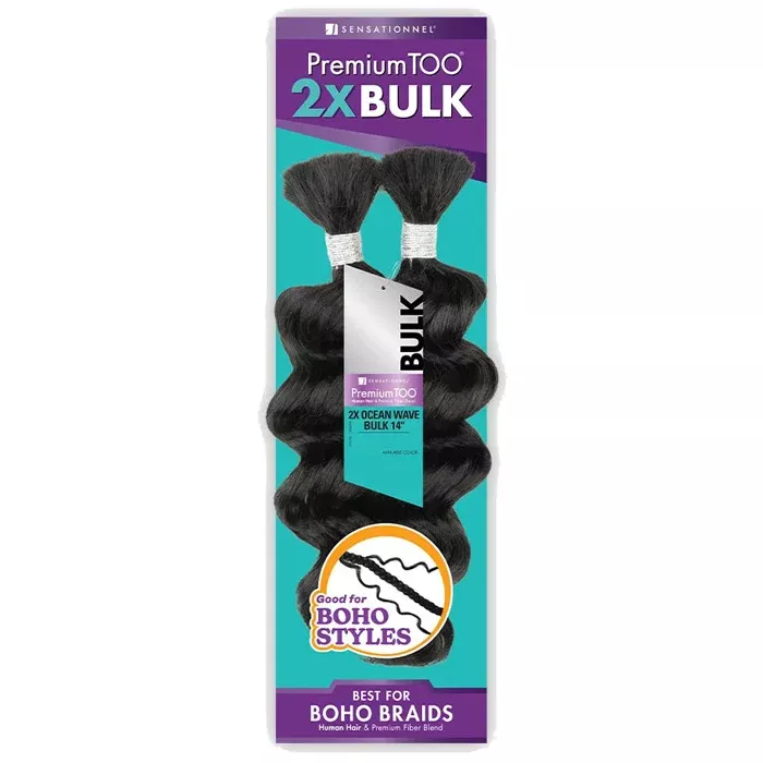 Sensationnel Premium Too 2X Bulk Human Hair Blend Braids - 2X OCEAN WAVE BULK 14"