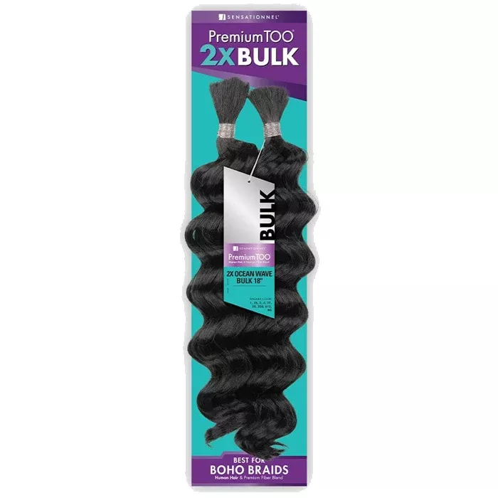 Sensationnel Premium Too 2X Bulk Human Hair Blend Braids - 2X OCEAN WAVE BULK 18"