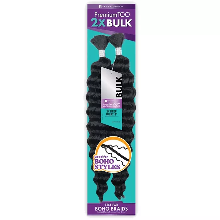 Sensationnel Premium Too Human Hair Blend Braids - 2X DEEP BULK 14"