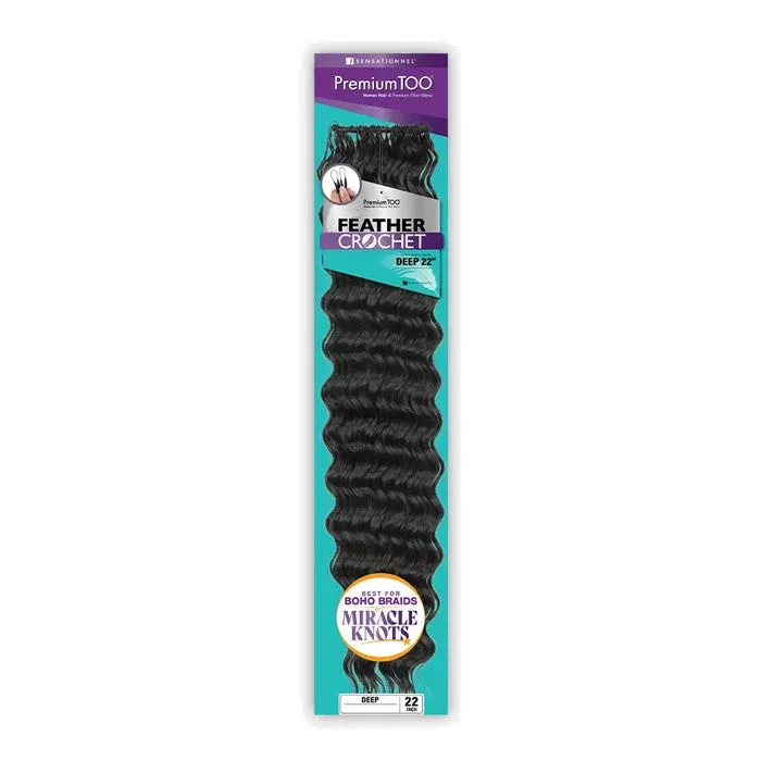 Sensationnel Premium Too Human Hair Blend Feather Crochet - DEEP 22"