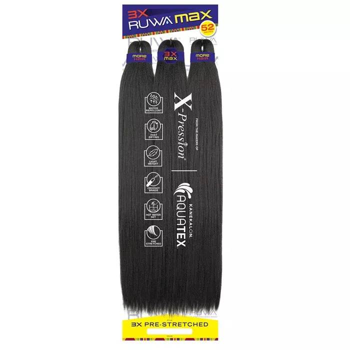 Sensationnel Ruwa Max X-Pression Pre-Stretched Crochet Braids - 3X 52"