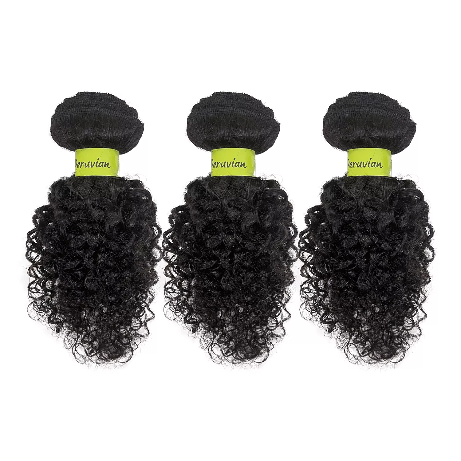 Sensationnel Unprocessed Peruvian Virgin Remy Human Hair Weave Bare N Natural Jerry Curl 10S 3Pcs