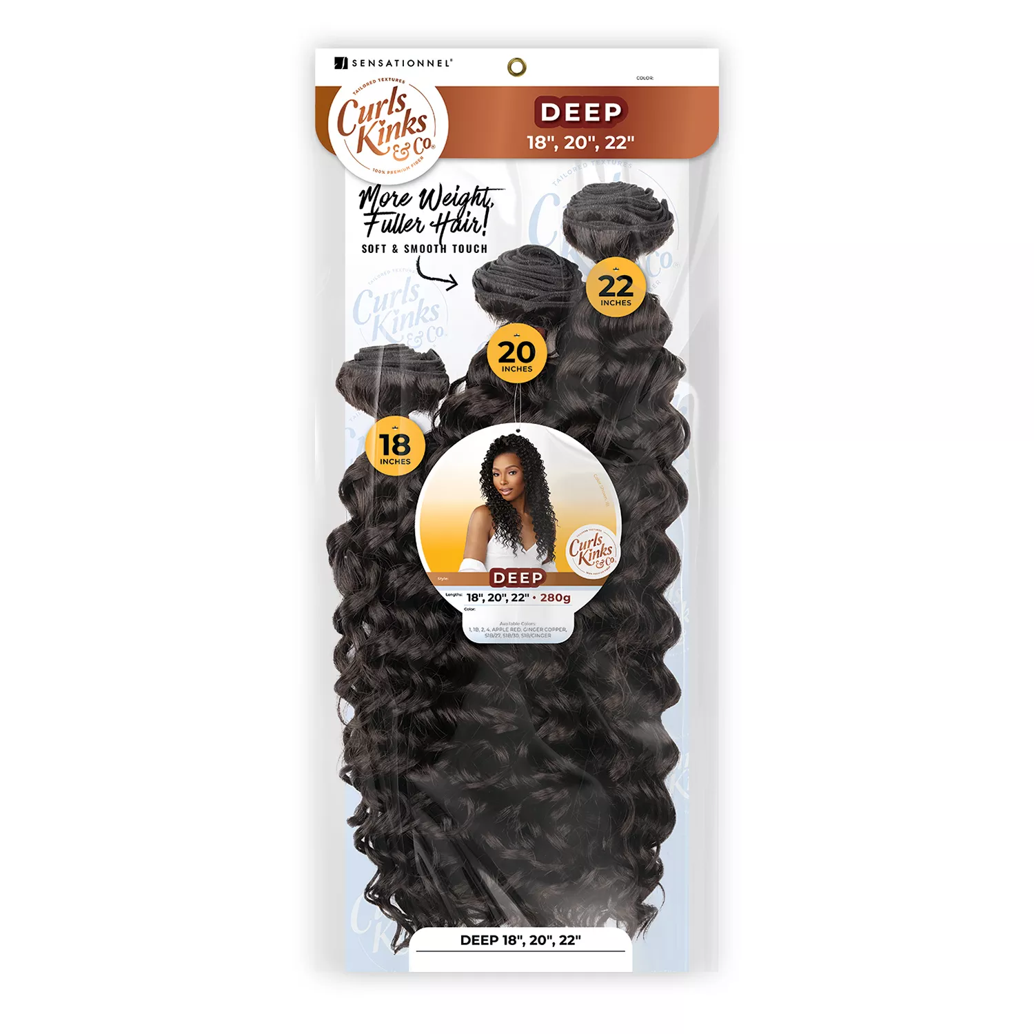 Sensationnel Weave Curls Kinks N Co Bundles 3X Multi Pack Deep