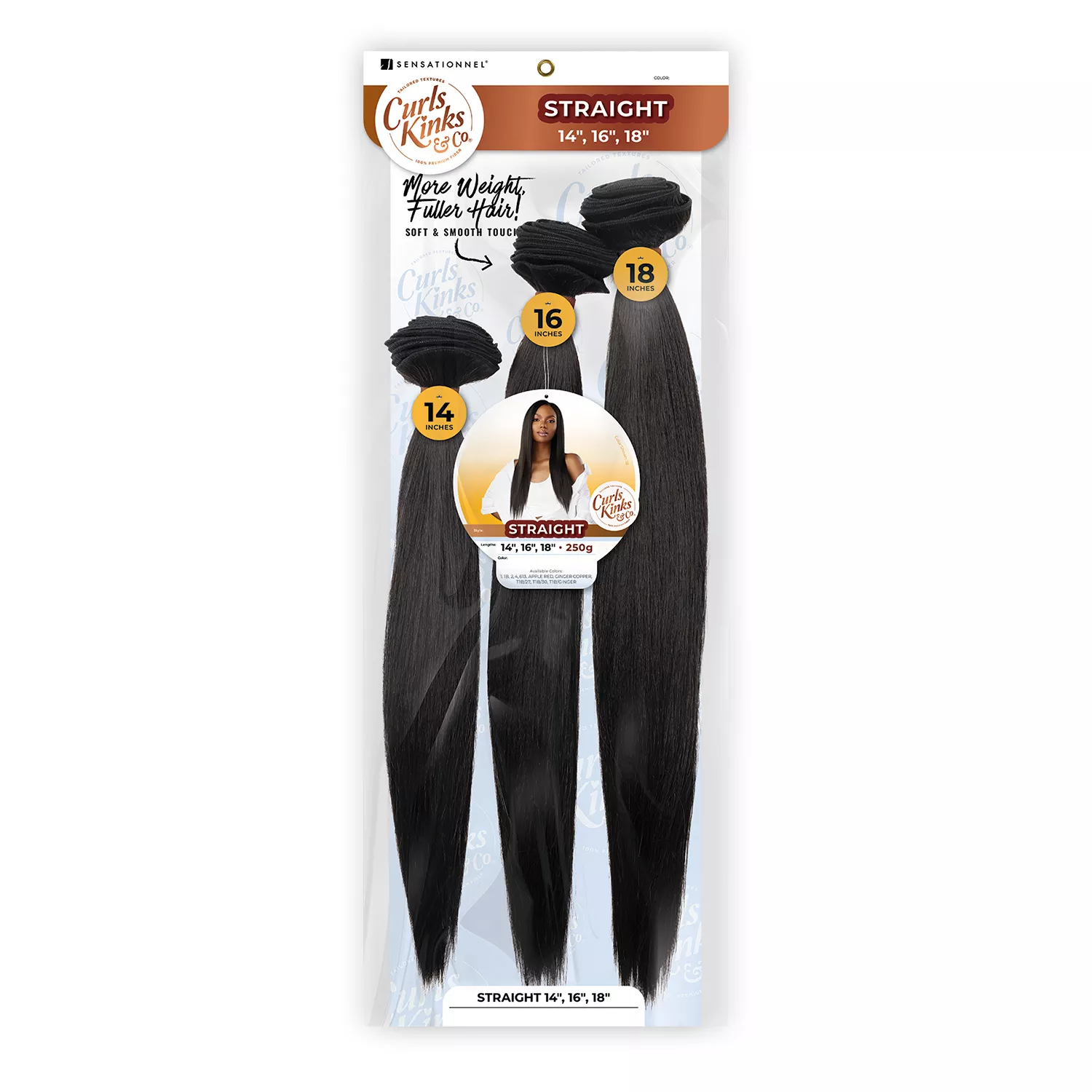 Sensationnel Weave Curls Kinks N Co Bundles 3X Multi Pack Straight