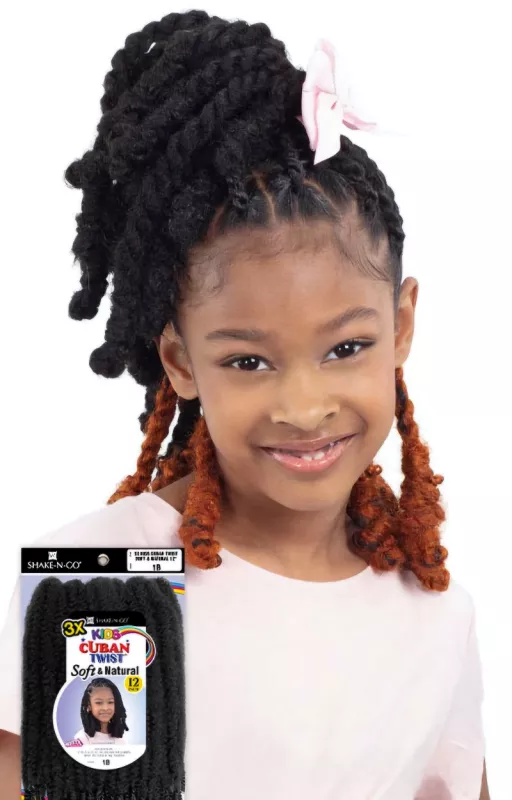 SHAKE N GO EQUAL 3X KIDS CUBAN TWIST SOFT & NATURAL 12 "