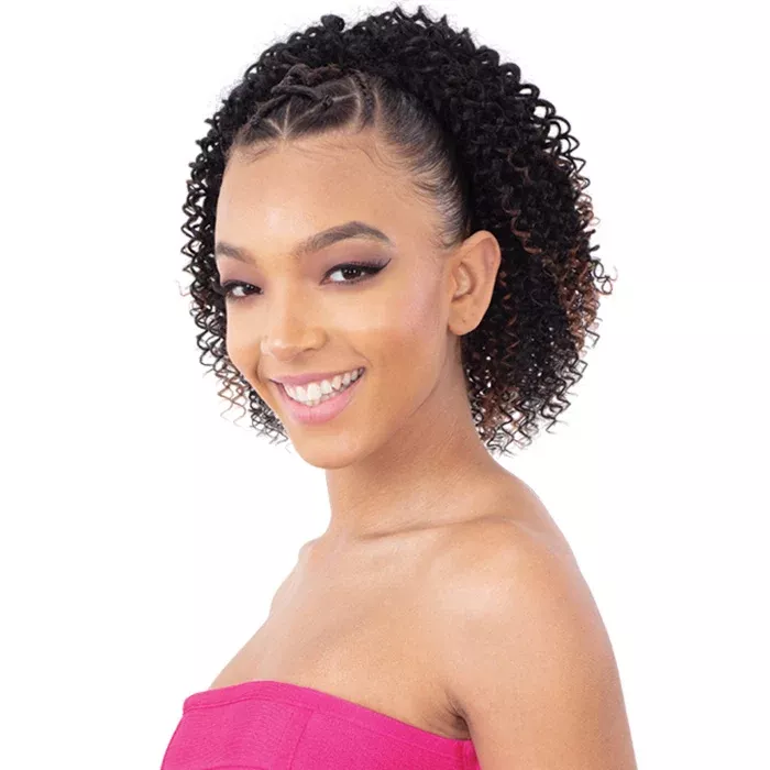 Shake N Go Equal Flex Crochet Ponytail - C-MINI CURL - Drawstring Cap